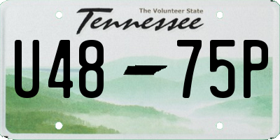 TN license plate U4875P
