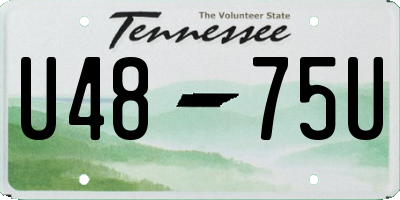 TN license plate U4875U
