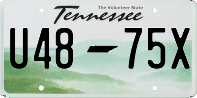 TN license plate U4875X