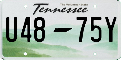 TN license plate U4875Y