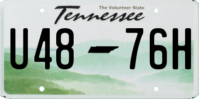 TN license plate U4876H