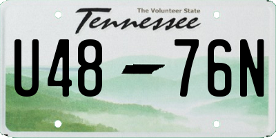 TN license plate U4876N