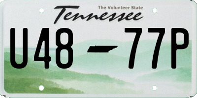 TN license plate U4877P