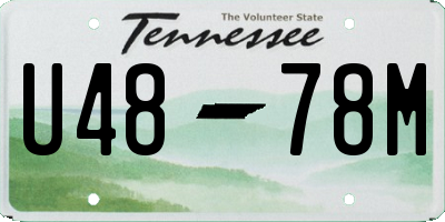 TN license plate U4878M
