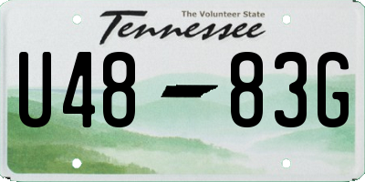 TN license plate U4883G