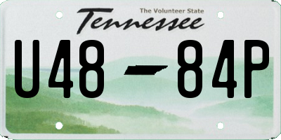 TN license plate U4884P