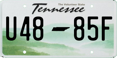 TN license plate U4885F