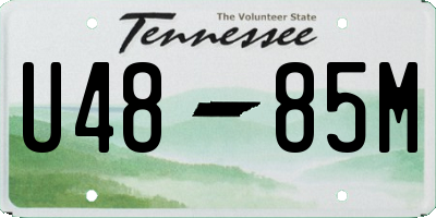 TN license plate U4885M