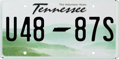 TN license plate U4887S