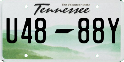 TN license plate U4888Y