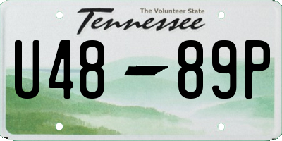 TN license plate U4889P
