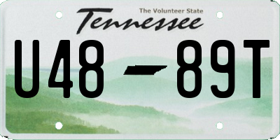 TN license plate U4889T