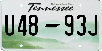 TN license plate U4893J