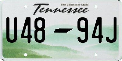 TN license plate U4894J