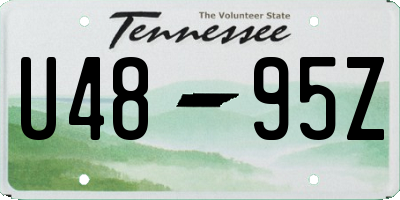 TN license plate U4895Z
