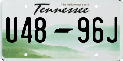 TN license plate U4896J