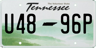TN license plate U4896P