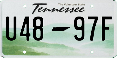 TN license plate U4897F