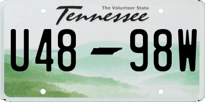 TN license plate U4898W