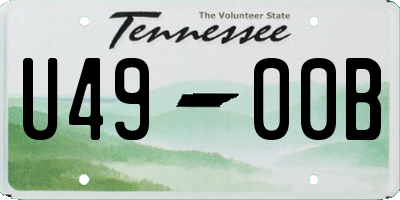TN license plate U4900B