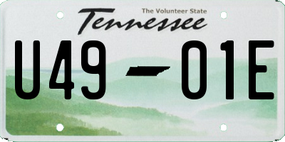 TN license plate U4901E