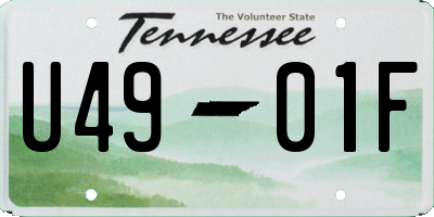 TN license plate U4901F