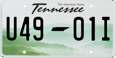 TN license plate U4901I