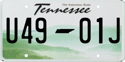 TN license plate U4901J