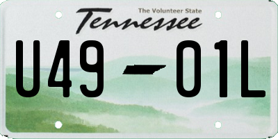 TN license plate U4901L