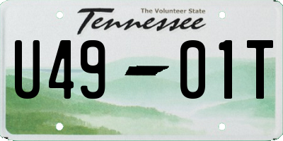 TN license plate U4901T