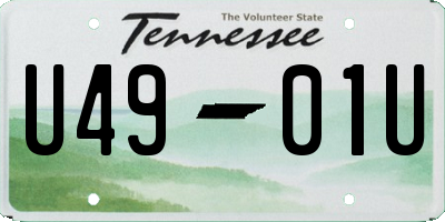 TN license plate U4901U