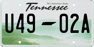 TN license plate U4902A