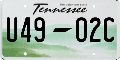 TN license plate U4902C