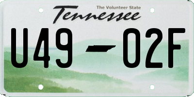 TN license plate U4902F