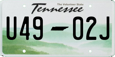 TN license plate U4902J