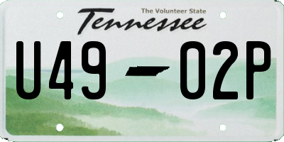 TN license plate U4902P