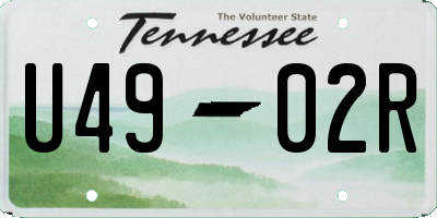 TN license plate U4902R