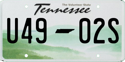 TN license plate U4902S