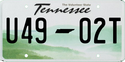 TN license plate U4902T