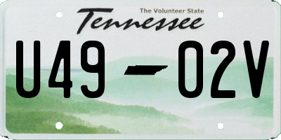 TN license plate U4902V