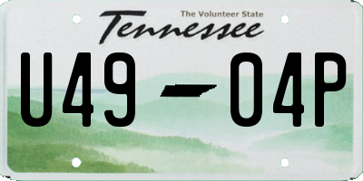 TN license plate U4904P