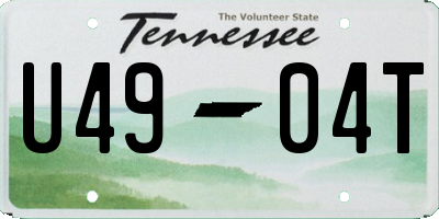 TN license plate U4904T