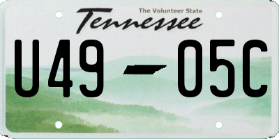 TN license plate U4905C