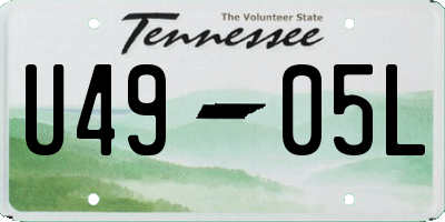 TN license plate U4905L