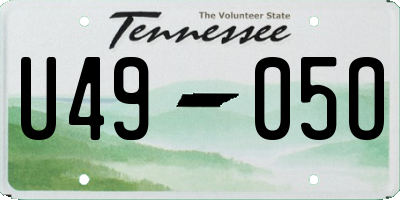 TN license plate U4905O