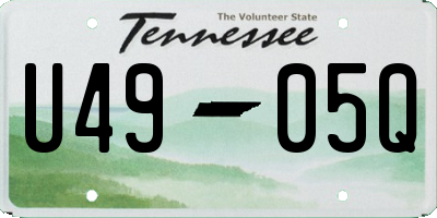 TN license plate U4905Q