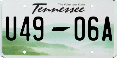 TN license plate U4906A
