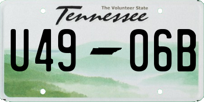 TN license plate U4906B