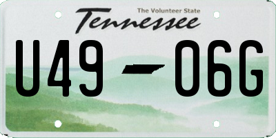TN license plate U4906G