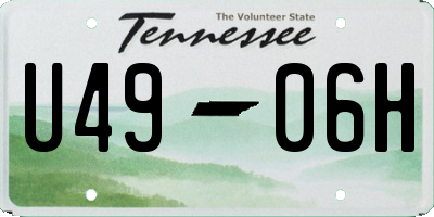 TN license plate U4906H